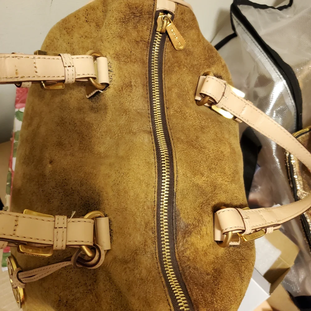 Michael Kors Grayson Suede Satchel  *FLAWS INSIDE - Picture 5 of 15